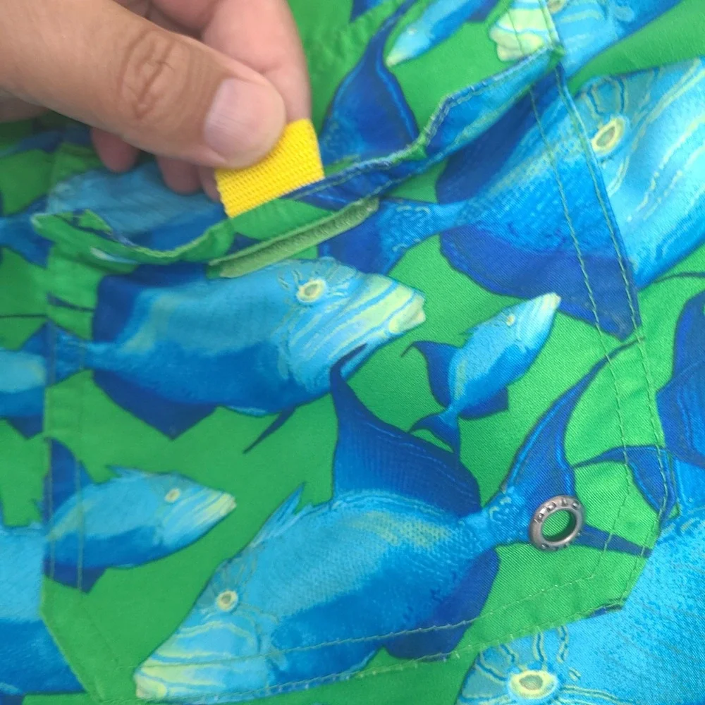 Polo‎ Sport Ralph Lauren Swim Trunks Mens XL 40 Waist Fish Shorts Blue Fish VTG